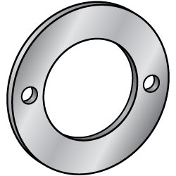 Placas redondas de chapa - forma de anillo, dos agujeros