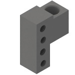 [NAAMS] Retenedor de pin APR en forma de L 4 orificios laterales. Tipo estándar y configurable