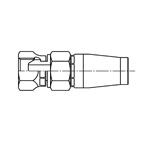 Adaptadores de manguera hidráulica - conexión campucka de unión, tubo paralelo rosca hembra con asiento macho de 30°, tipo CF CF-G-04-14L