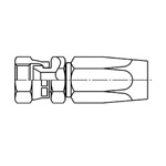 Adaptadores de manguera hidráulica - unión racor reutilizable, tubería paralela hembra con asiento hembra 30°, tipo E