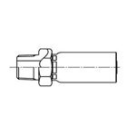 Adaptadores para mangueras hidráulicas: accesorio estampado de acoplamiento, rosca macho cónica, tipo SA SA-PT-12