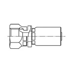 Adaptadores para mangueras hidráulicas: accesorio estampado de unión, rosca hembra paralela con asiento hembra de 30°, tipo SE SE-PF-08