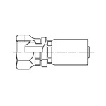 Adaptadores para mangueras hidráulicas: accesorio de estampación de unión, rosca hembra de tubería paralela con asiento macho de 30°, tipo SF SF-PF-04-14