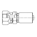 Adaptadores para mangueras hidráulicas - accesorio de estampación de unión, rosca hembra unificada con asiento hembra de 37° - tipo SK SK-7/16-04