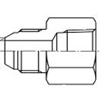 Adaptadores para mangueras hidráulicas: racor adaptador, BSPT hembra a BSPP con asiento macho de 30°, tipo 030