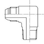 Adaptadores de manguera hidráulica: codo de 90°, BSPT a BSPP con asiento macho de 30°, tipo 090