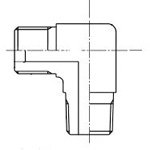 Adaptadores de manguera hidráulica: codo de 90°, BSPT a BSPP con asiento hembra de 30°, tipo 190 190-08-06