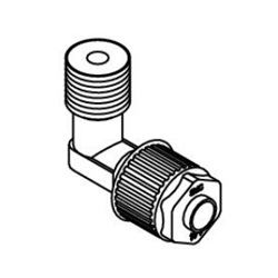 Codo macho LQ1L-M Adaptadores de fluoropolímero de tamaño métrico / Adaptadores hiper