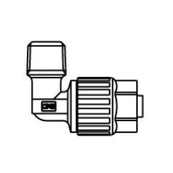 Codo macho LQ3L-M Adaptadores de fluoropolímero de tamaño métrico / Adaptadores hiper