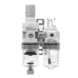 Combinación de aire, regulador del filtro + lubricador serie AC10A-A a AC40A-A