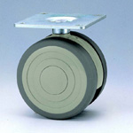 Ruedas - Con placa fija de acero, rueda doble de elastómero, serie TEA100K. TEA100K