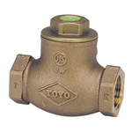 J10K válvula de retención de columpio roscada de bronce sin plomo (hoja de metal) (JIS B 2011) nueva marca JIS mostrada LJ10-BNS-40A