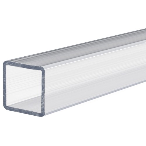Tubo rectangular de plástico - policarbonato