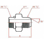 Adaptadores de manguera hidráulica: accesorio de conector macho, accesorio de casquillo de junta tórica JIS para abocardado PF 30°FCS, serie 1084
