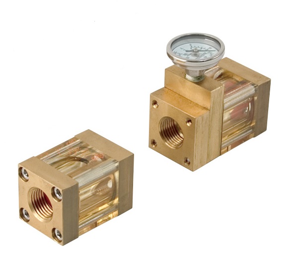 Medidor de flujo con termómetro y manómetro (MISUMI)