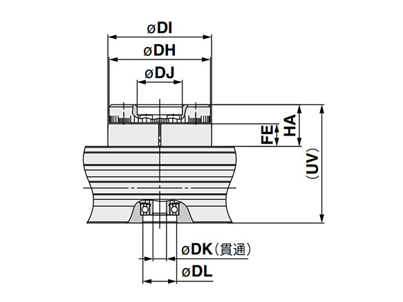 Plano de dimensiones del tipo de alta precisión / MSQA□A (con soporte de nivelación del perno de ajuste), MSQA□R (con amortiguador interno)