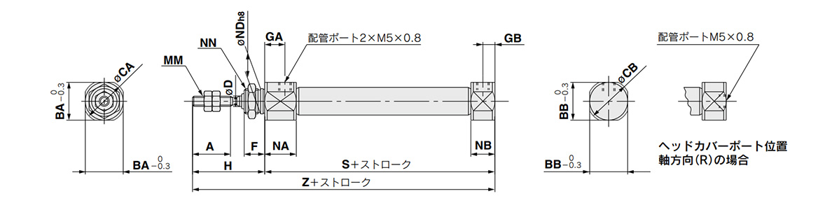 Tipo básico (B) / C □ J5B □ Dibujo SR / V