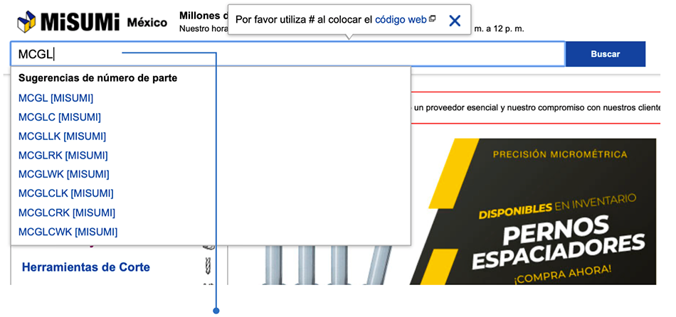 Buscar por número de parte
