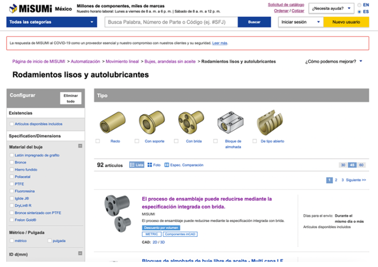 Encuentra con filtros por categoría