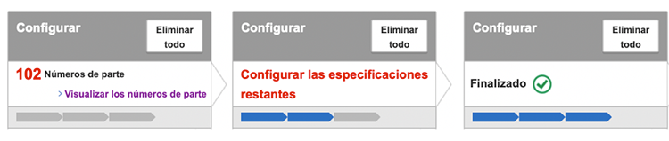 Configura el número de parte completo