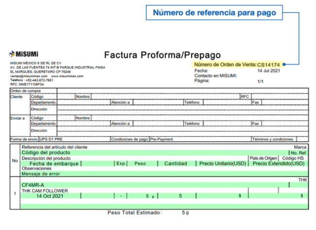 Referencia de pago con SPEI