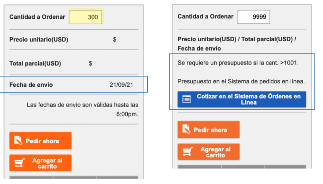 Cálculo de días para envíar